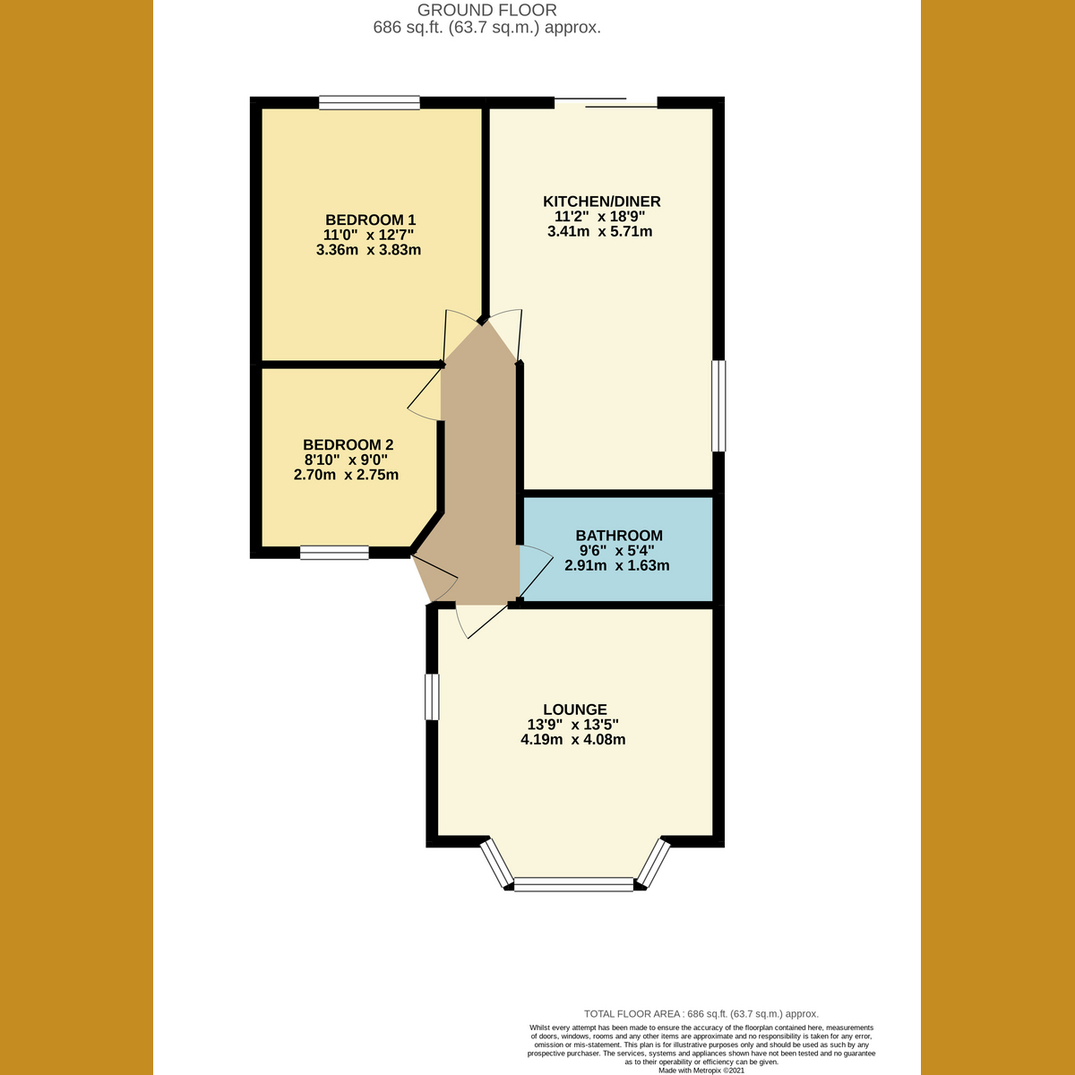 Floorplan 1 of Lyndale Avenue, Southend-on-sea, SS2