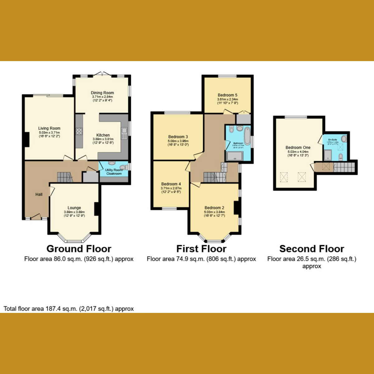 Floorplan 1 of Cottesmore Gardens, Leigh-on-Sea, SS9